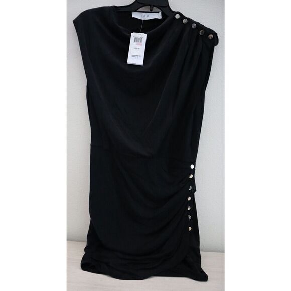 IRO WP33MANAIA Women's Sz 40 Black Sleeveless Manaia Draped Dress - Picture 1 of 11